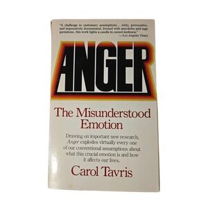 VTG 1982 ANGER by Carol Tavris Psychology Book Misunderstood Emotion Paperback
